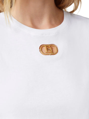 Elisabetta Franchi T-shirt con placca logo