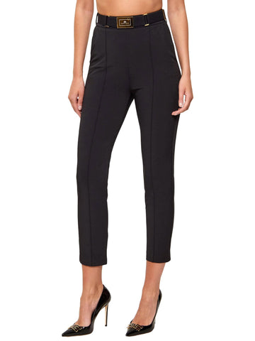 Elisabetta Franchi Pantalone slim con cintura