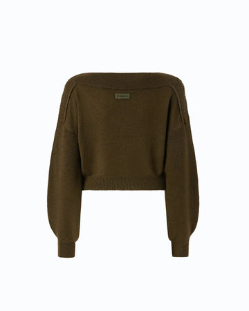 Pinko Maglia Cropped con Maniche a Palloncino donna