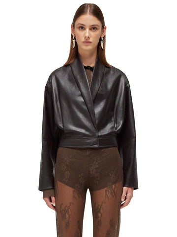 Blugirl Bomber in vera pelle