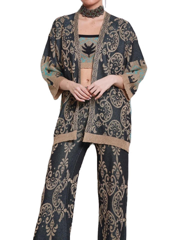 Akep Kimono con fantasia allover