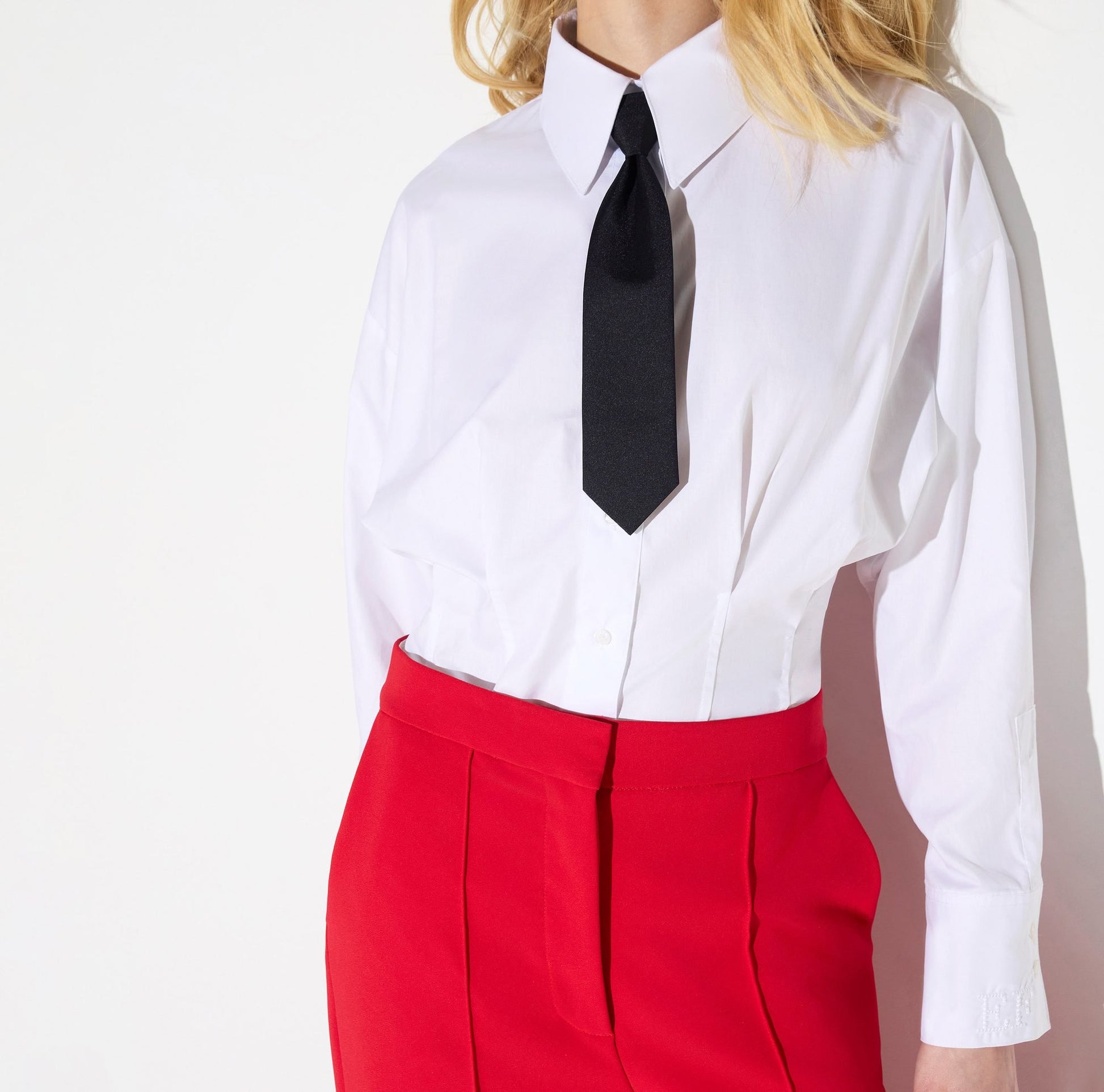 Camicia in popeline con cravattino