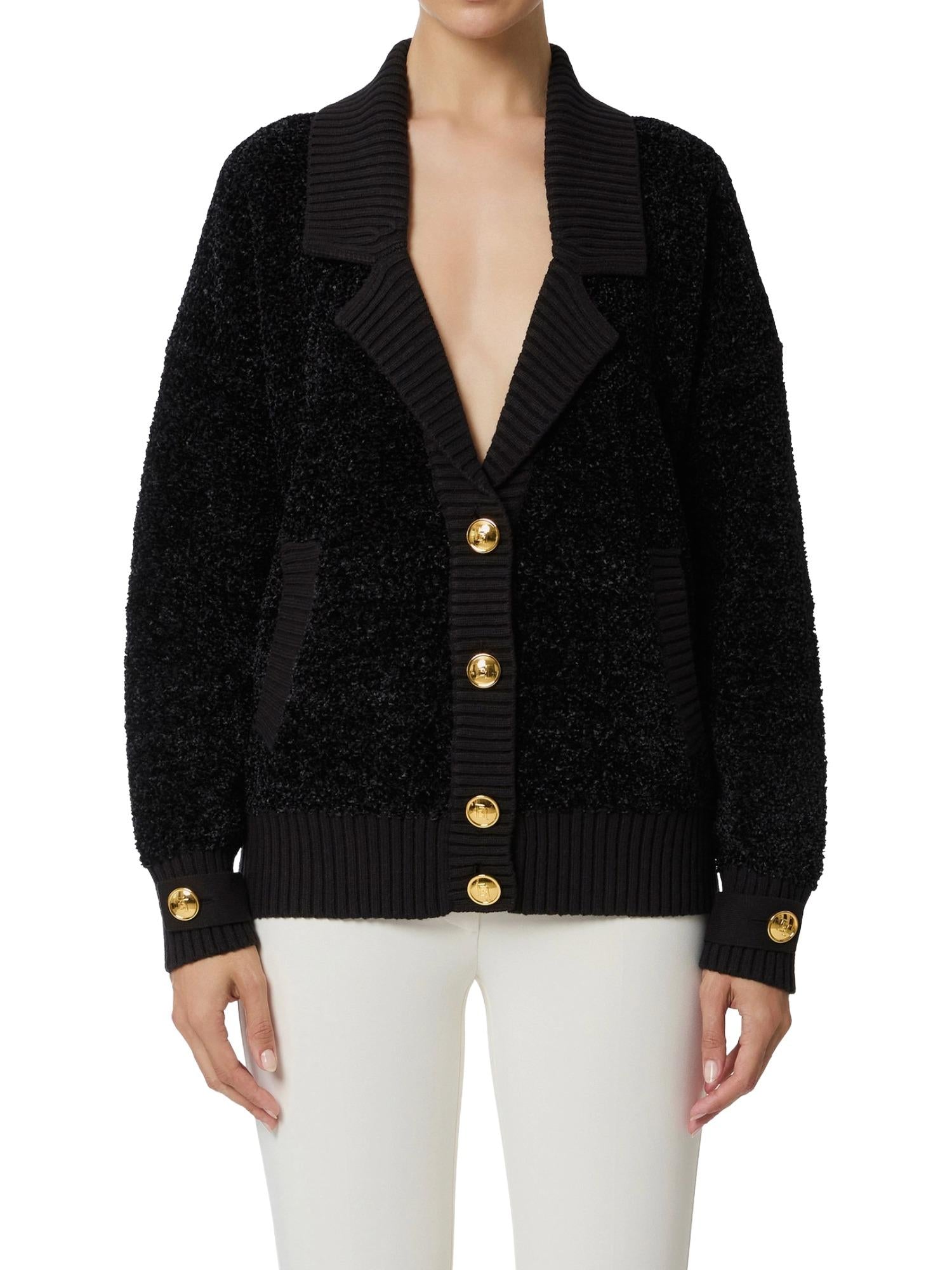 Elisabetta Franchi Cardigan in ciniglia bouclè
