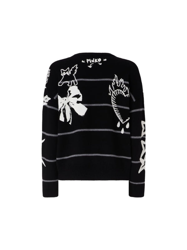 Maglia in lana merino Quiet Is The New Punk