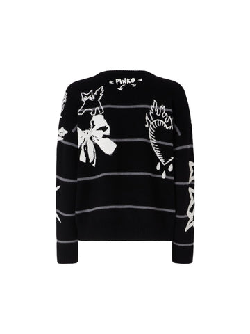 Maglia in lana merino Quiet Is The New Punk