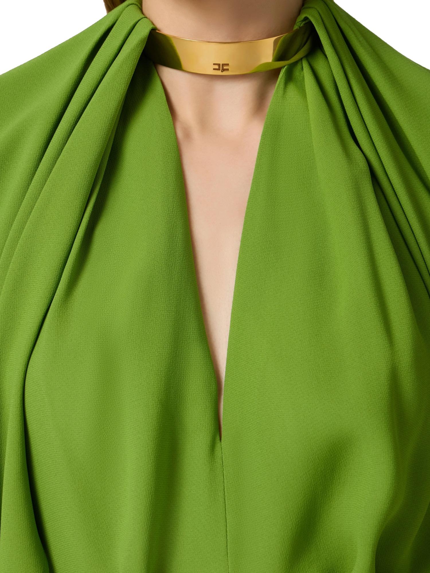 Elisabetta Franchi Blusa con collana gioiello