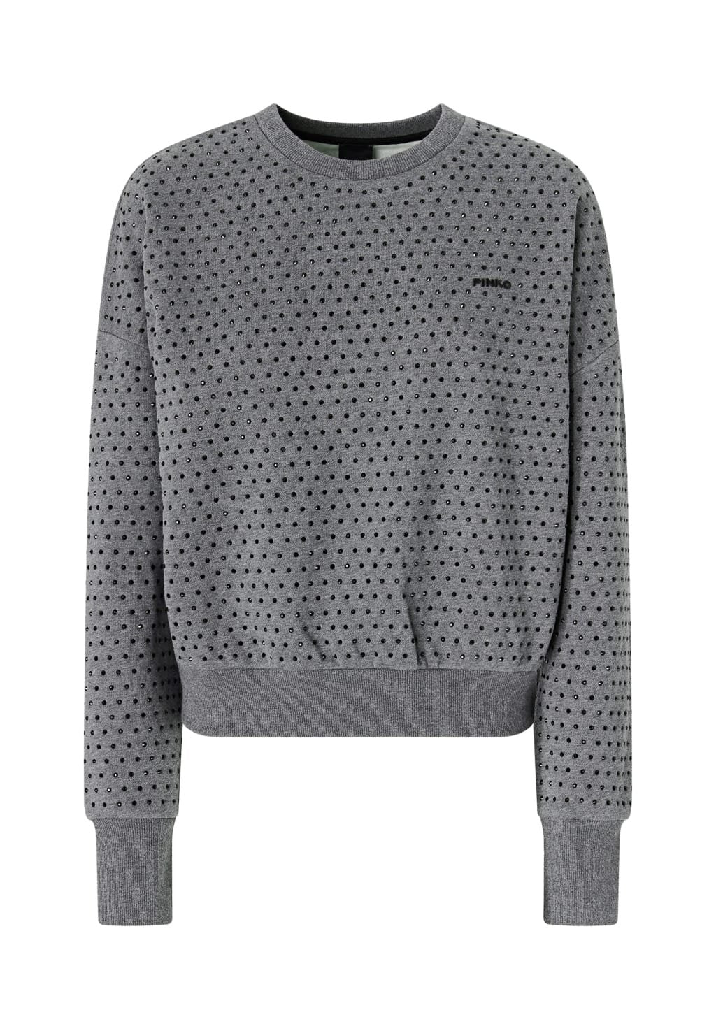 Pinko Felpa con Logo Ricamato a Contrasto donna