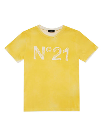 N°21 T-shirt tie dye con logo