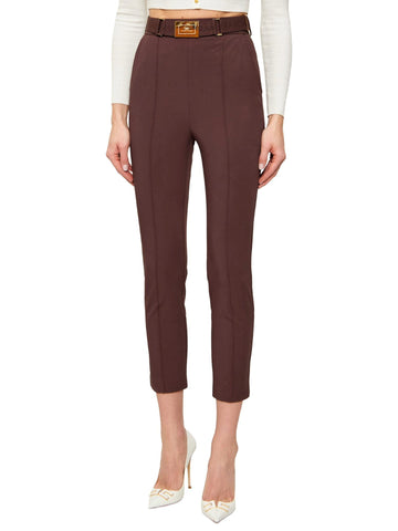 Elisabetta Franchi Pantalone slim con cintura