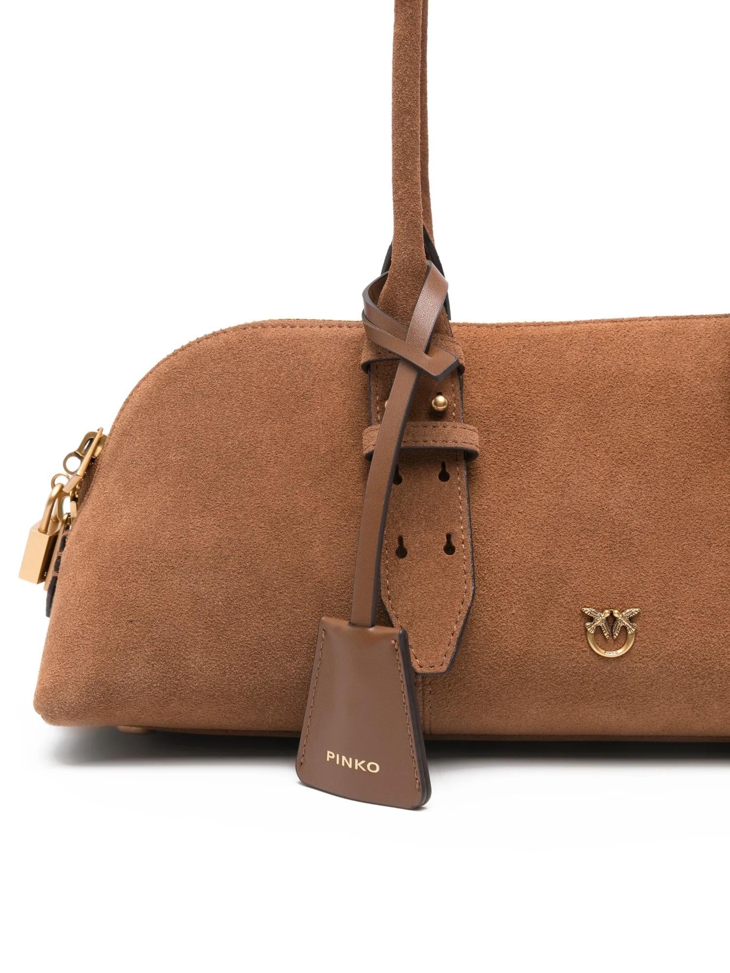 Pinko bowlingtas Big van suède