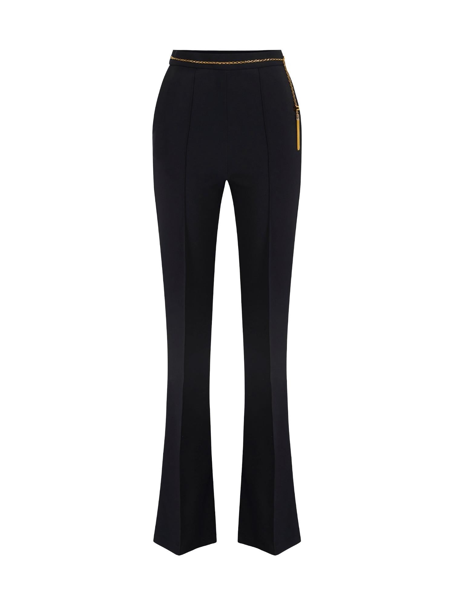 Elisabetta Franchi Pantalone con catena gioiello
