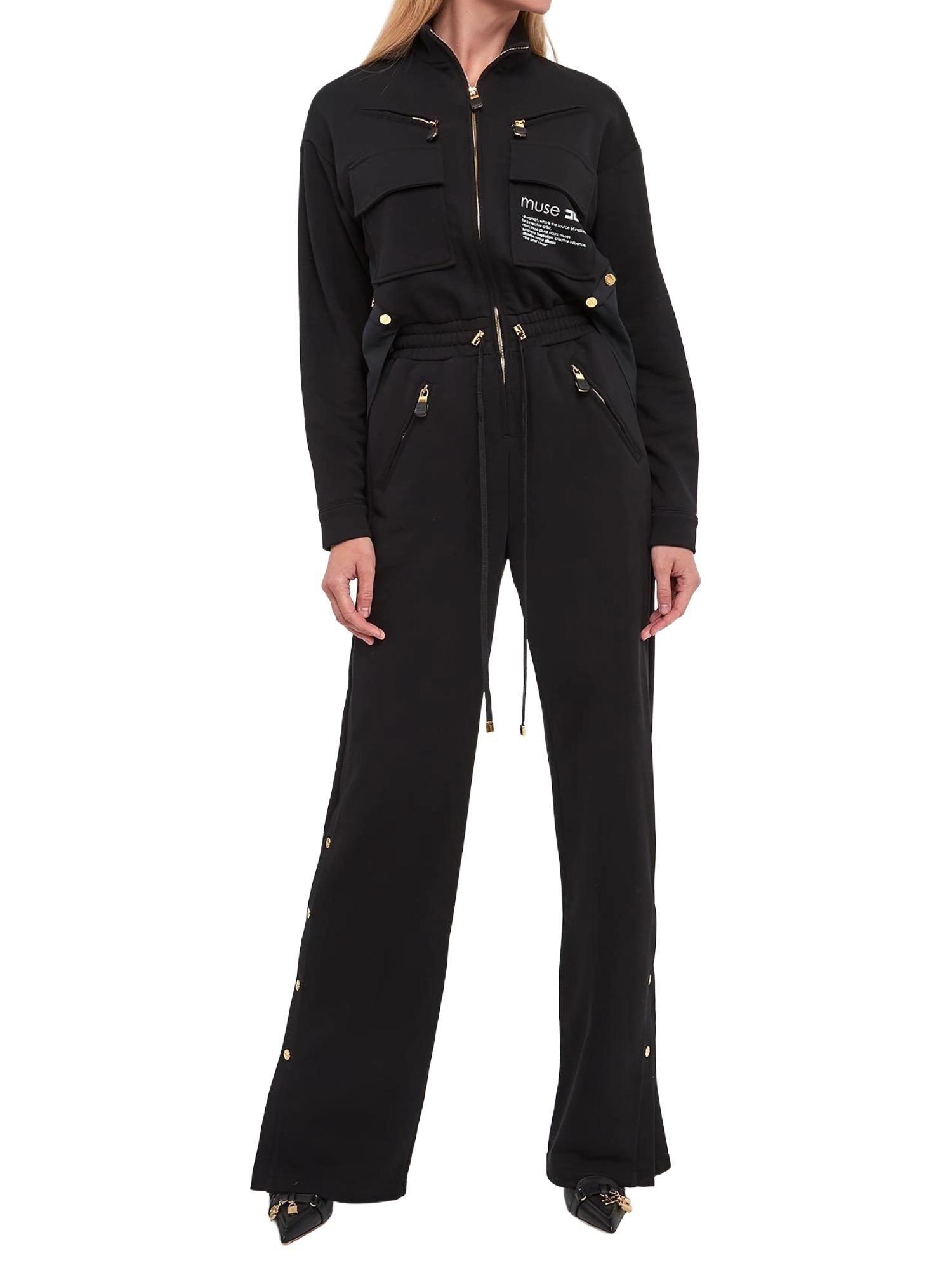 Elisabetta Franchi Tuta con zip e bottoni