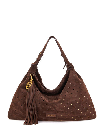 Borsa Shopper Metropolis in Suede Traforato