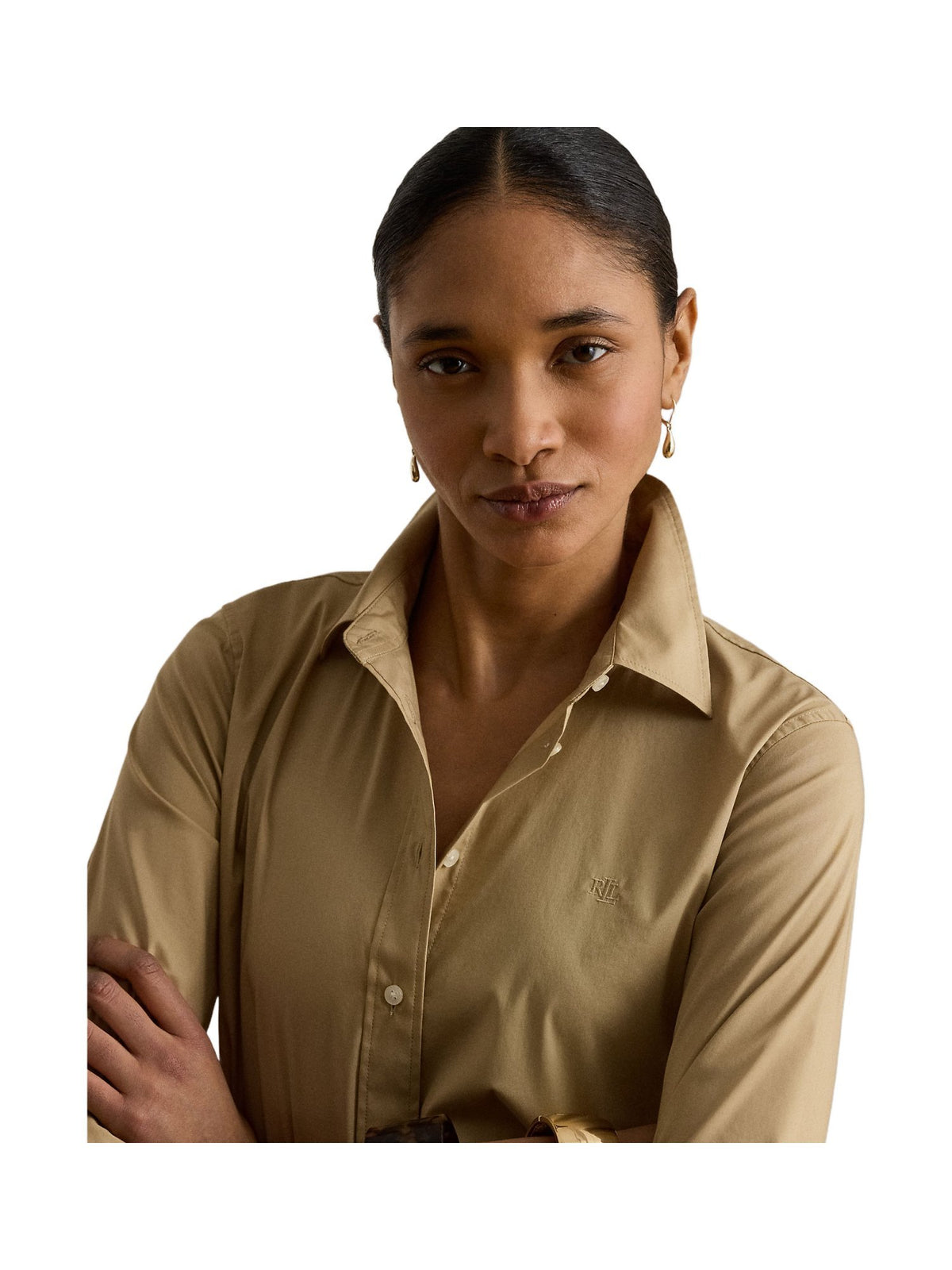Camicia classica in misto cotone elasticizzato