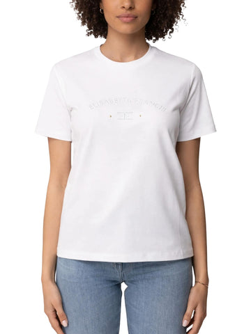Elisabetta Franchi T-shirt con logo in rilievo