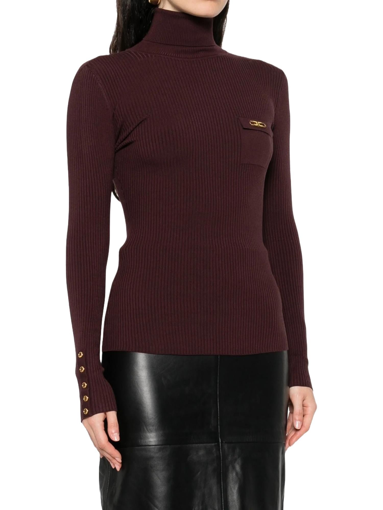 Elisabetta Franchi Maglia a dolcevita con taschino