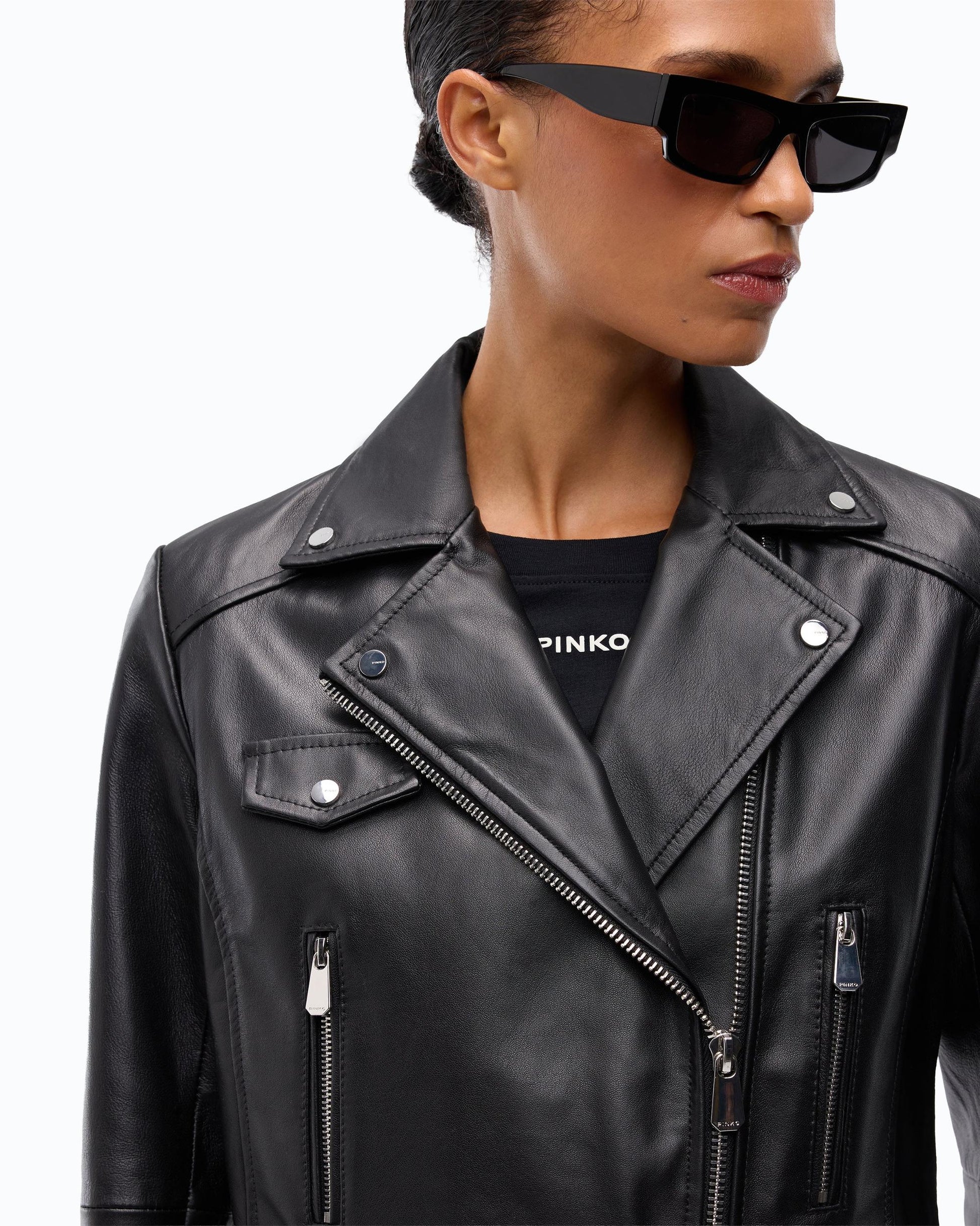 Pinko Chiodo in Morbida Nappa con Zip Decentrata donna