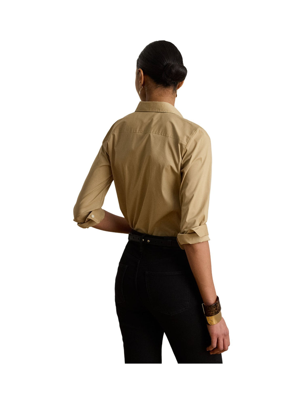 Camicia classica in misto cotone elasticizzato