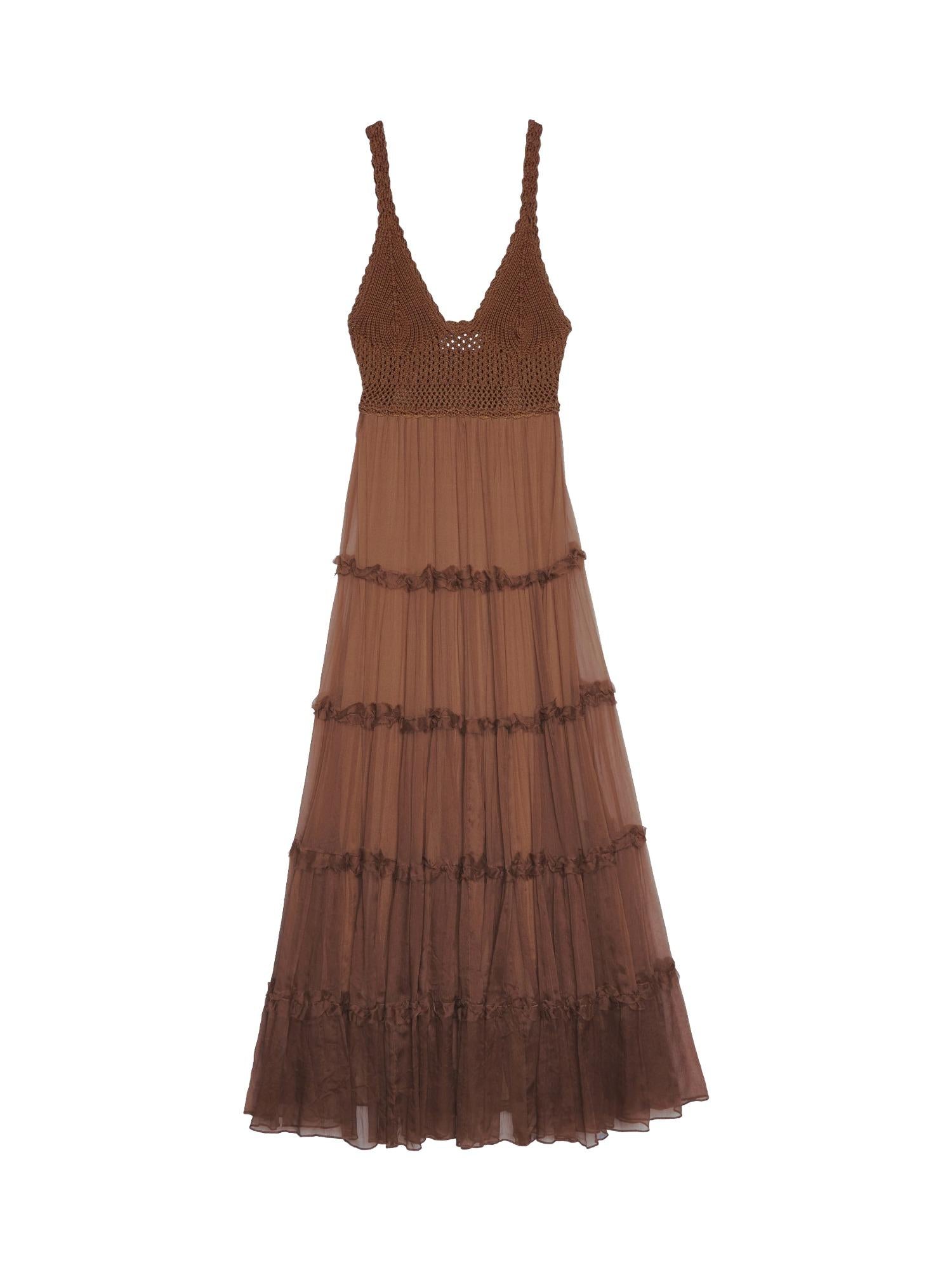 Ermanno Firenze Abito lungo a balze