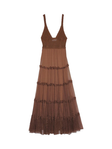 Ermanno Firenze Abito lungo a balze