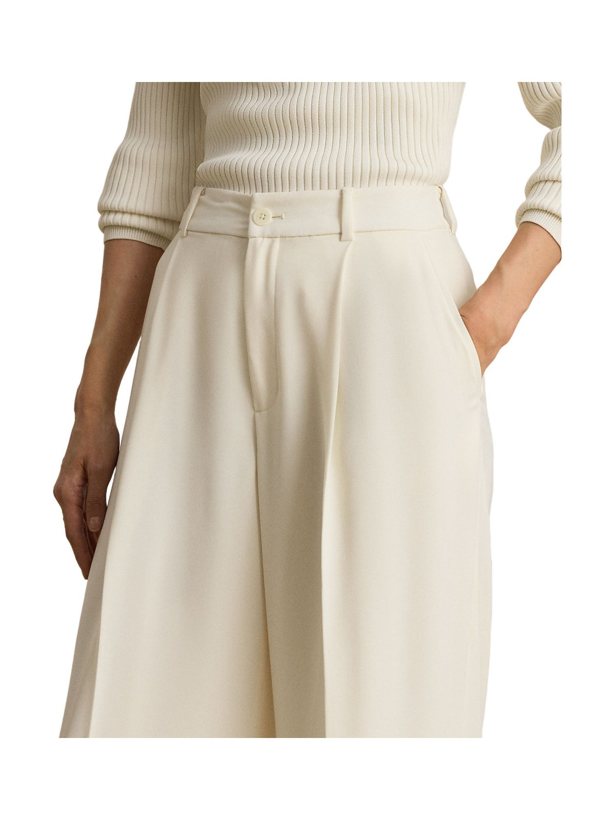 Pantaloni a gamba larga in georgette dolcuppo-face