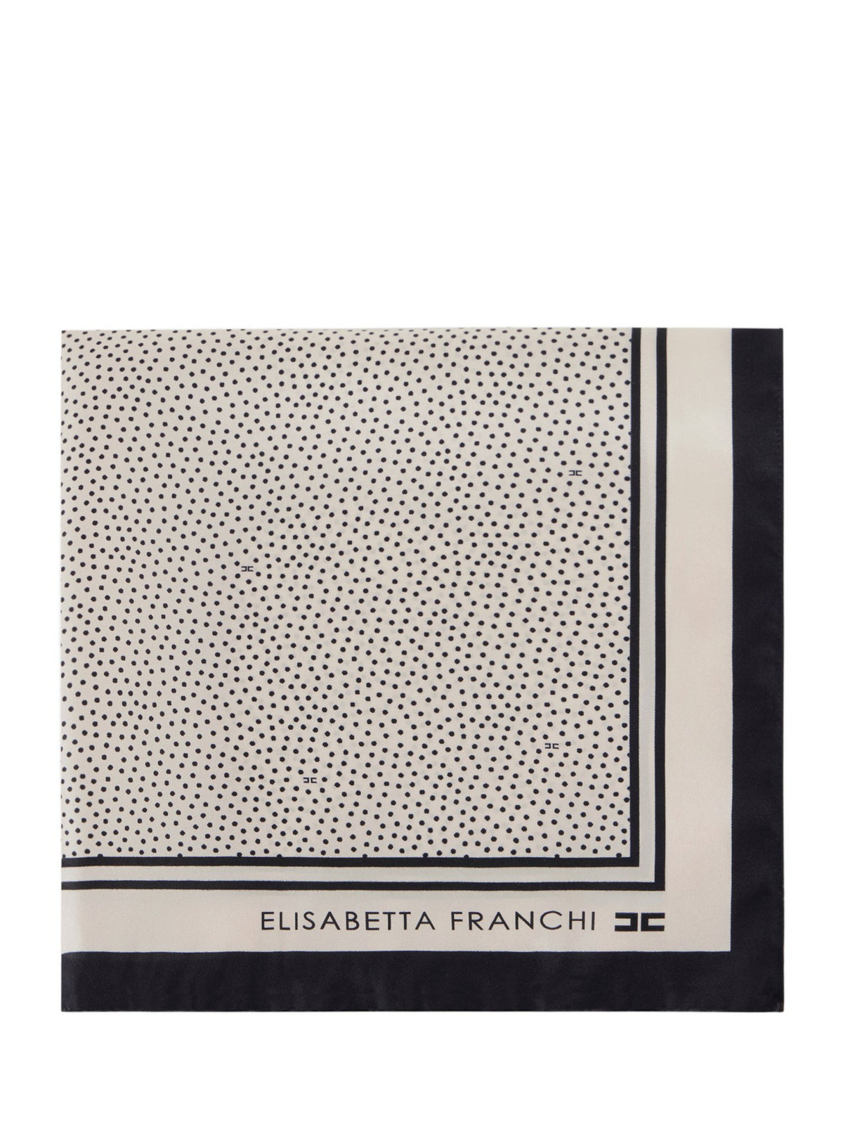 Foulard in seta con stampa micro-pois