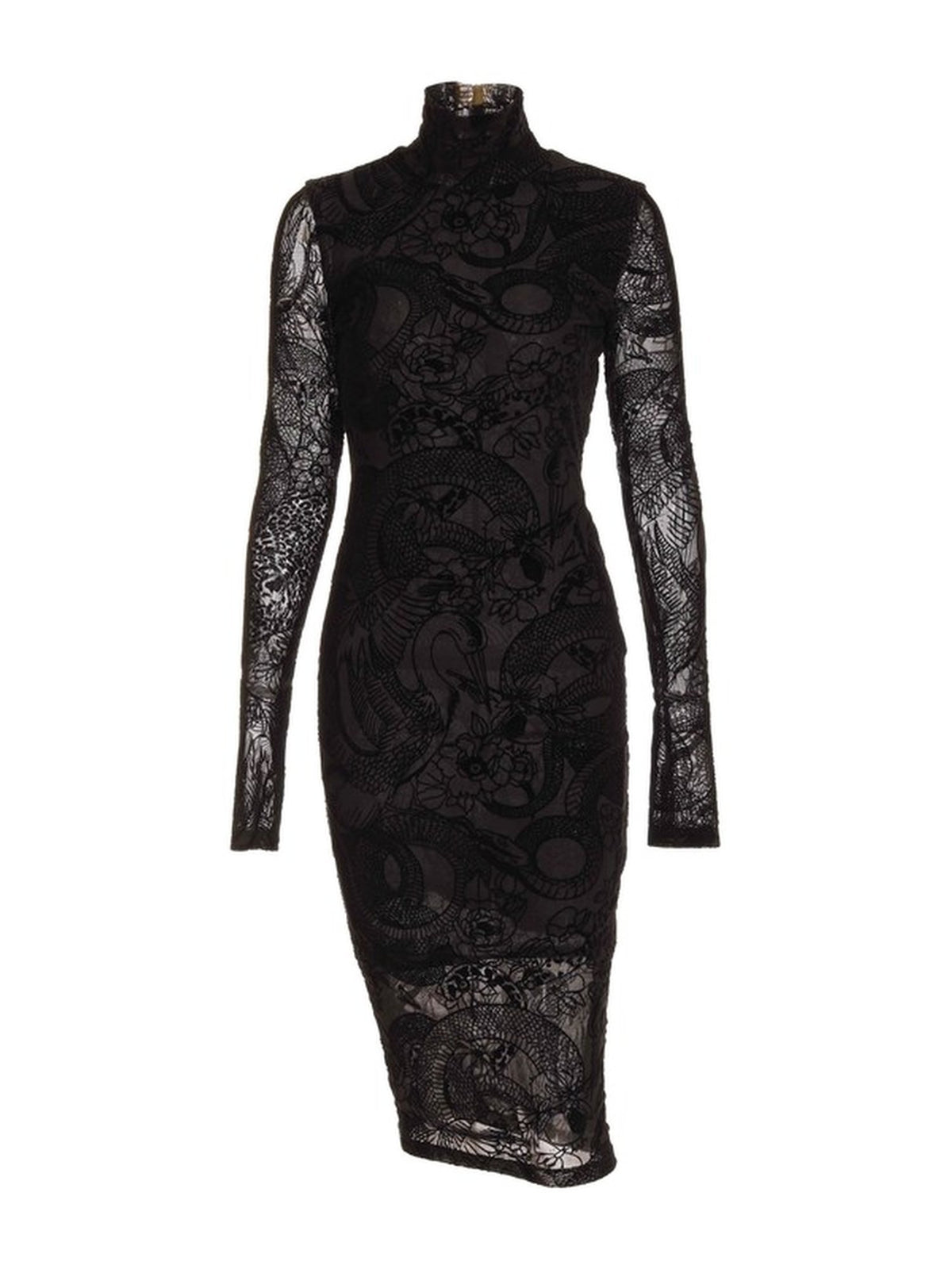 Abito Midi in Tulle Stampa Floreale