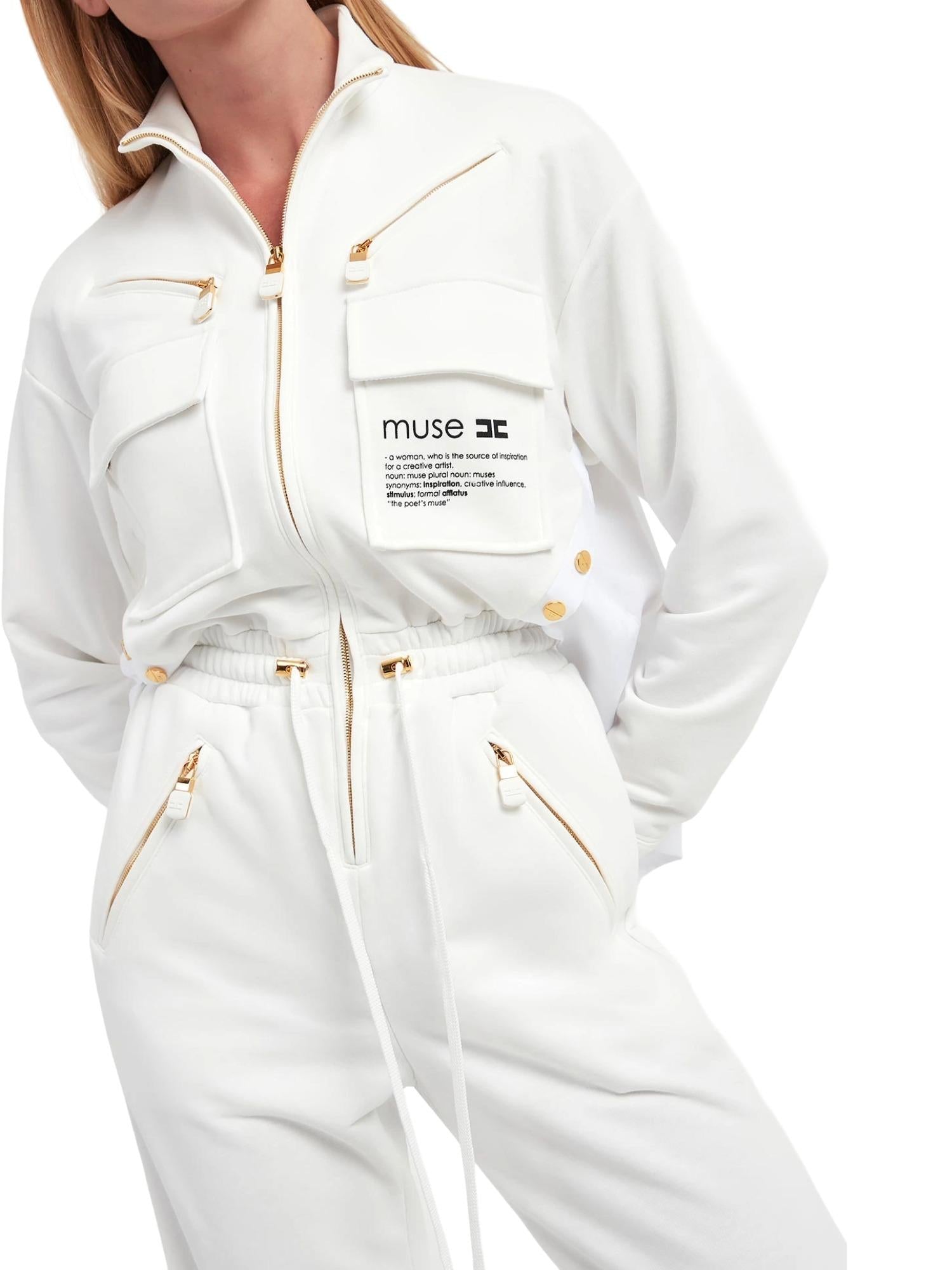 Elisabetta Franchi Tuta con zip e bottoni