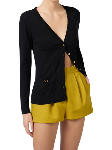 Elisabetta Franchi Cardigan con fiocchi gioiello