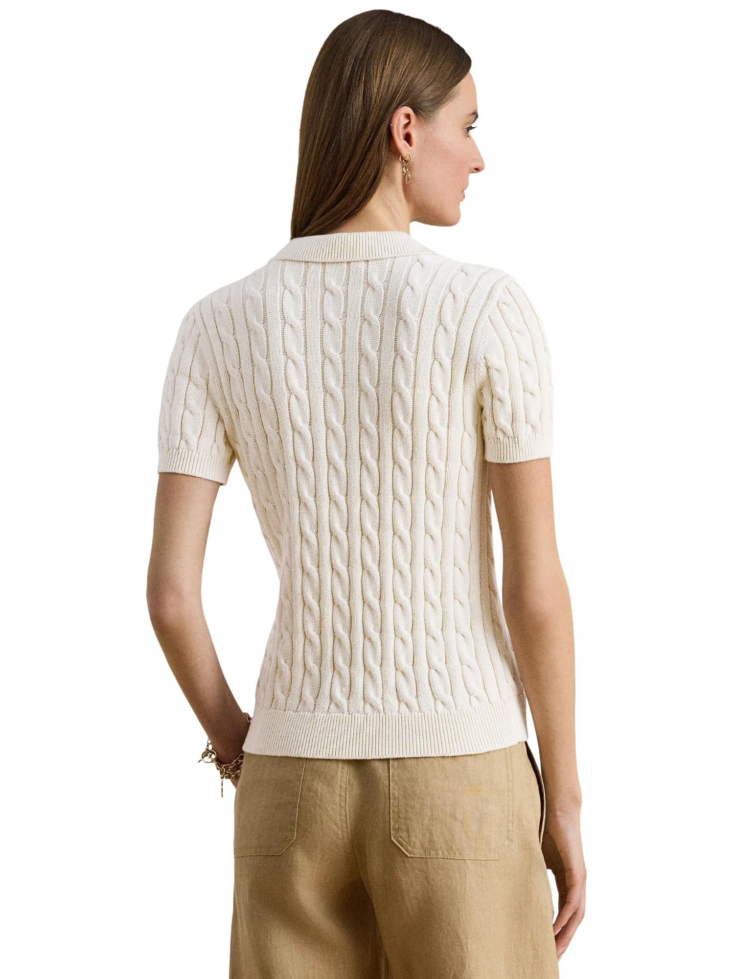 Lauren Ralph Lauren polo met kabelstructuur Natrissa