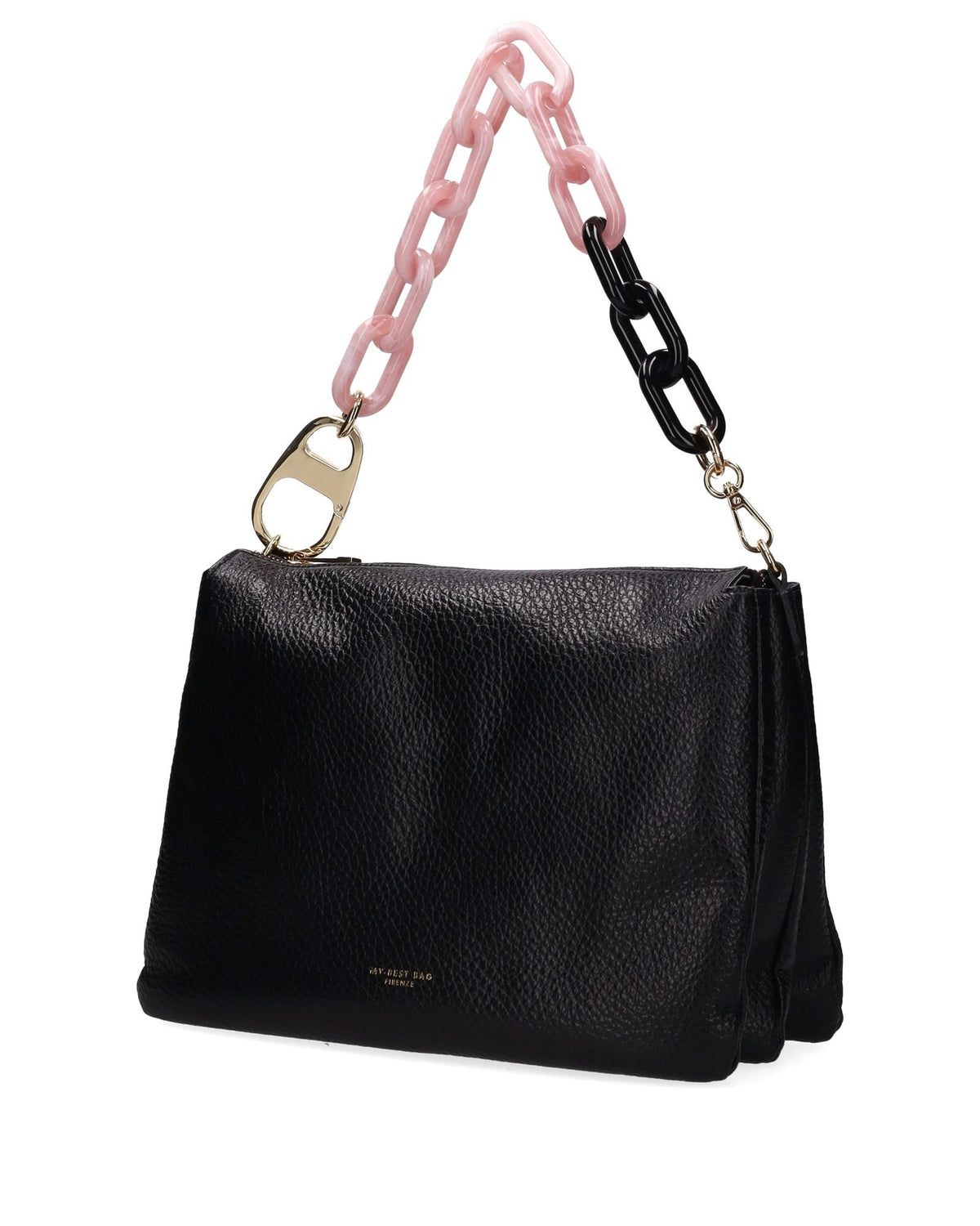 Borsa a Spalla con Maxi Catena Bicolore