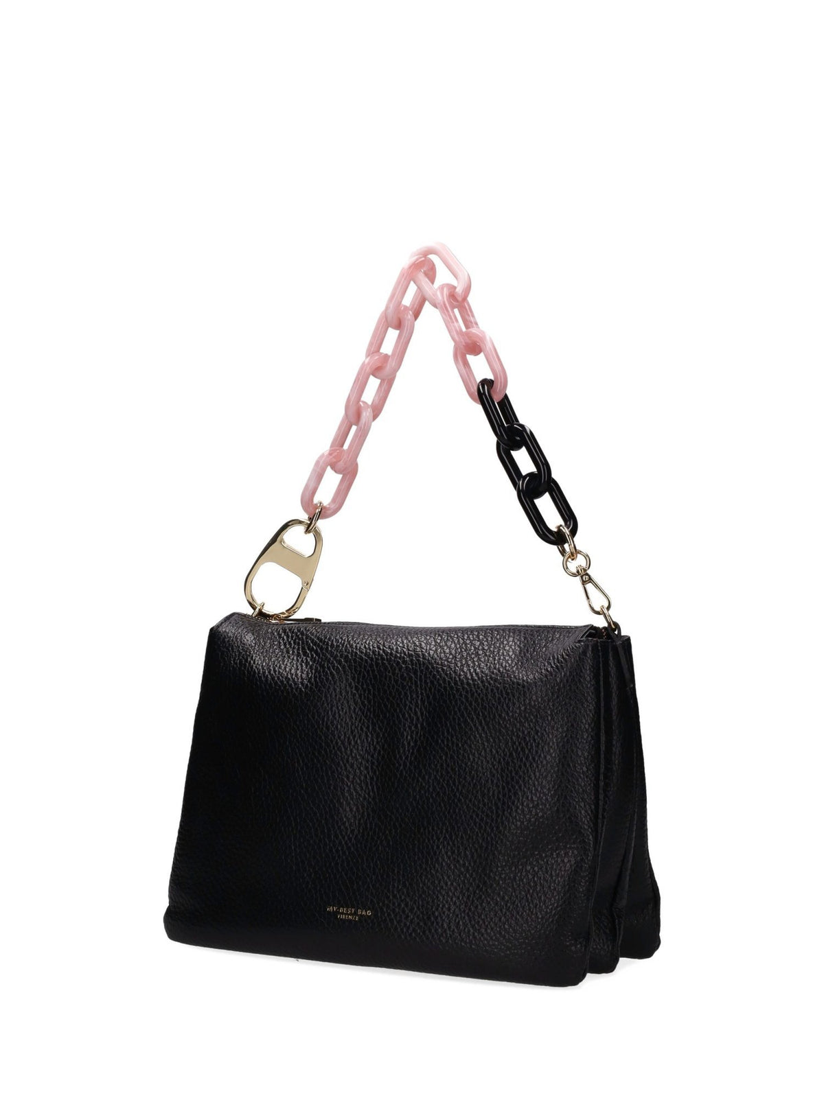 Borsa a Spalla con Maxi Catena Bicolore