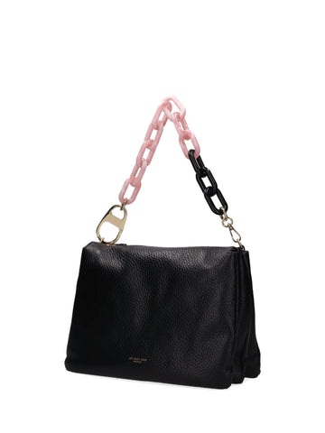 Borsa a Spalla con Maxi Catena Bicolore