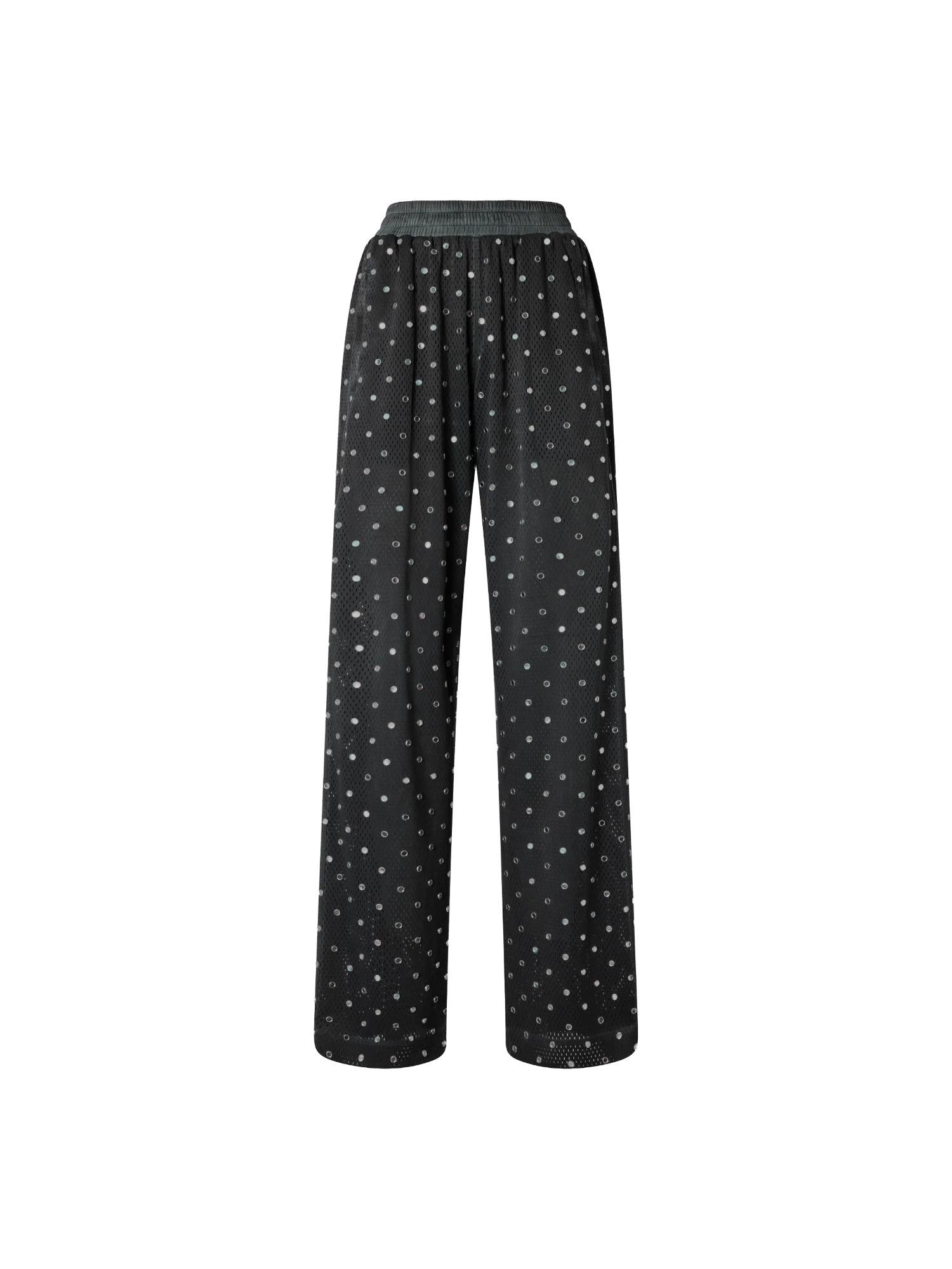 Pinko Pantalon en résille avec petits miroirs Bastelli