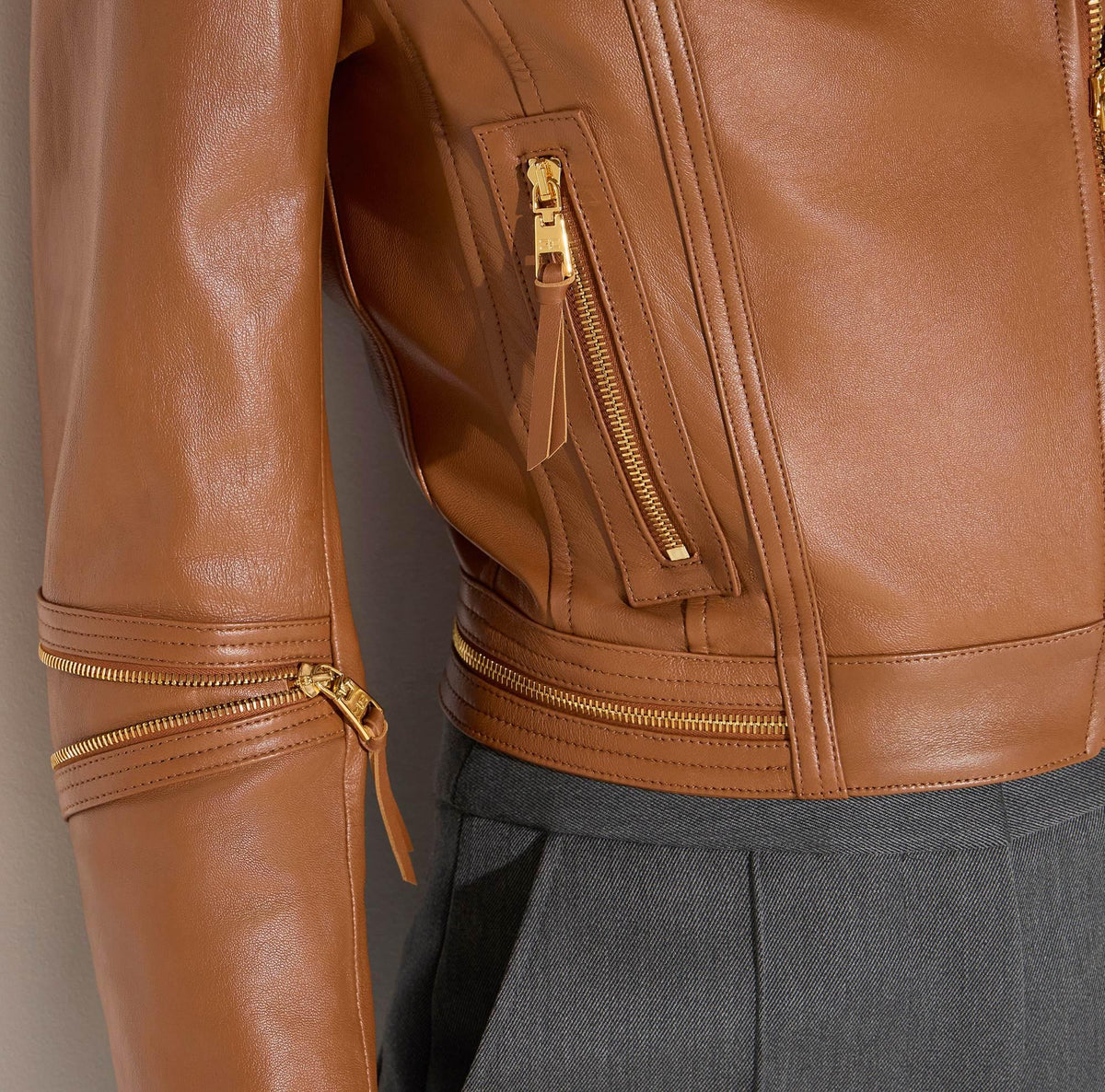 Giacca biker in pelle