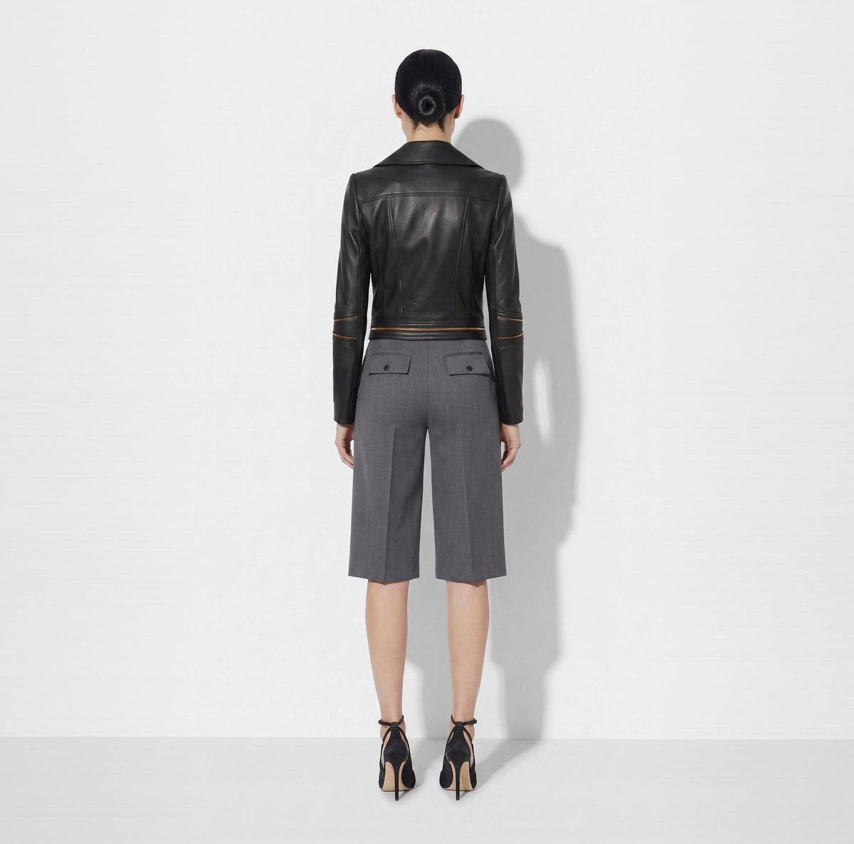 Giacca biker in pelle