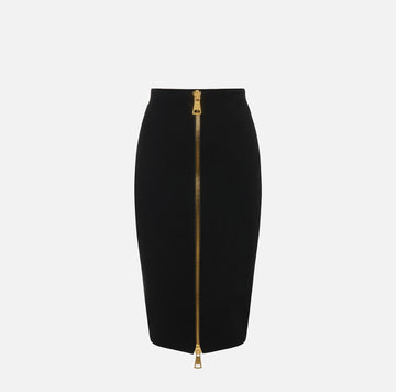 Gonna in maglia con zip