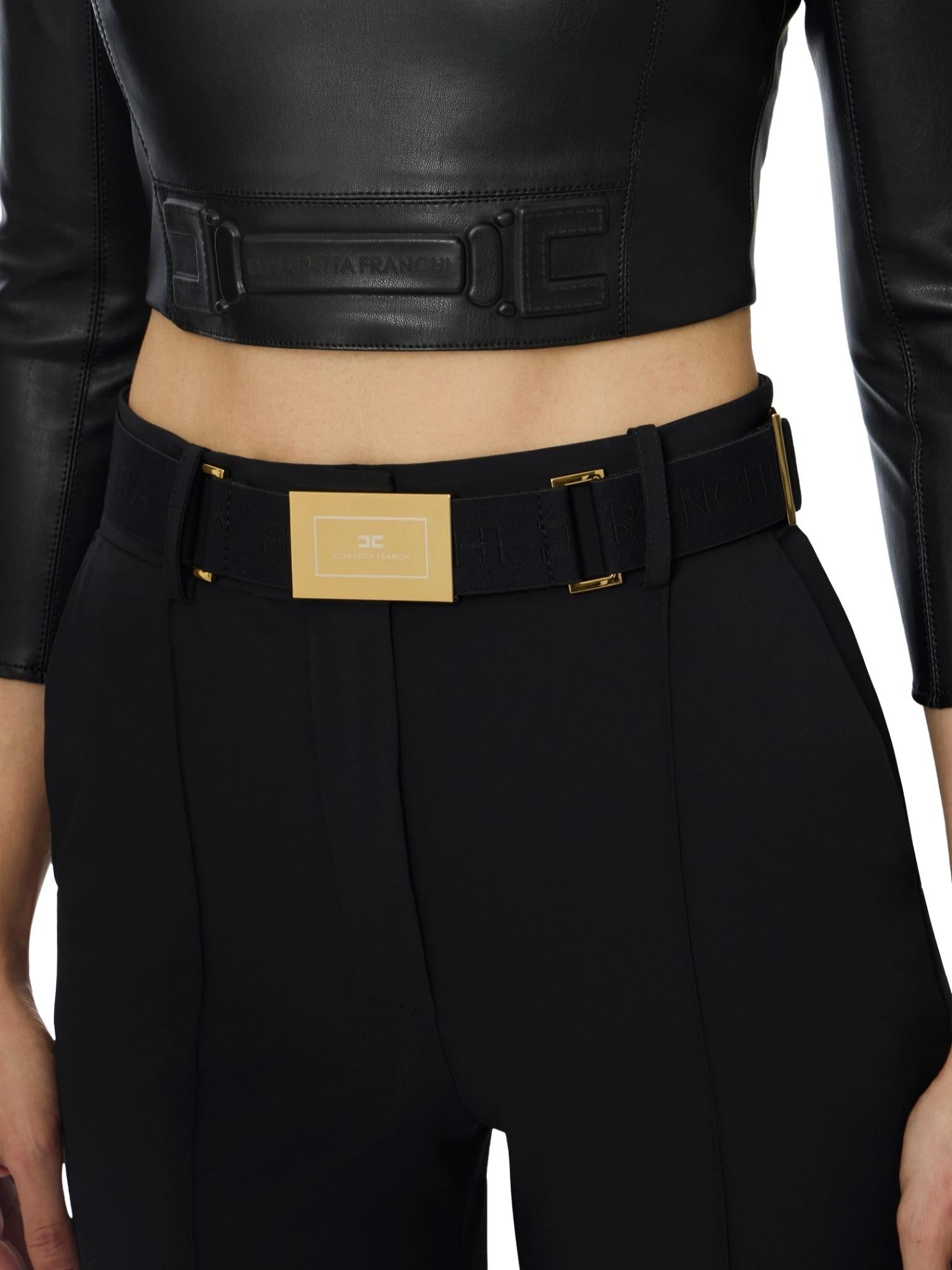 Elisabetta Franchi Pantalone flare con cintura