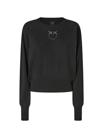 Pinko Maglia con logo Love Birds Lanzarote