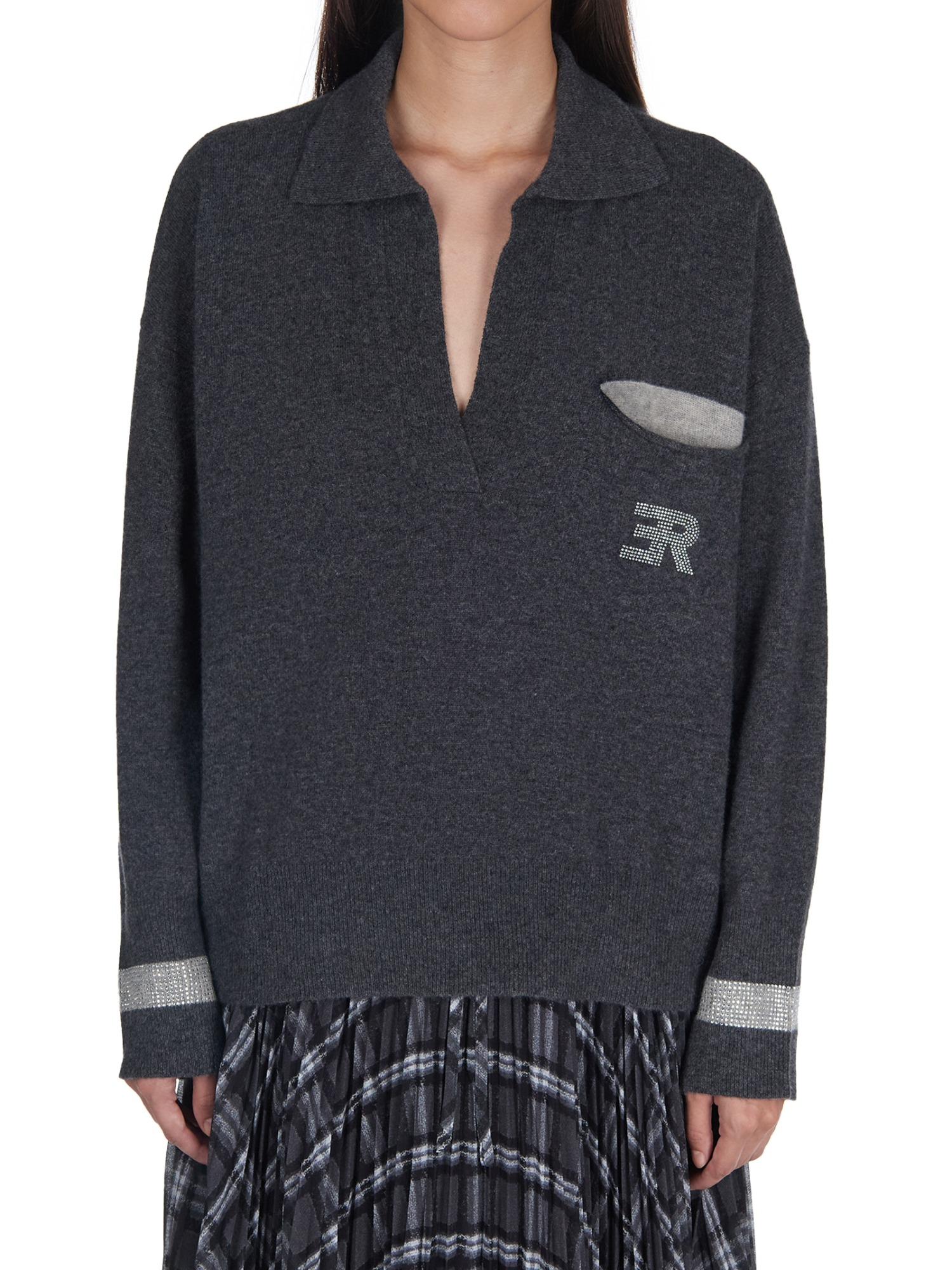 Ermanno Firenze Polo con logo in strass