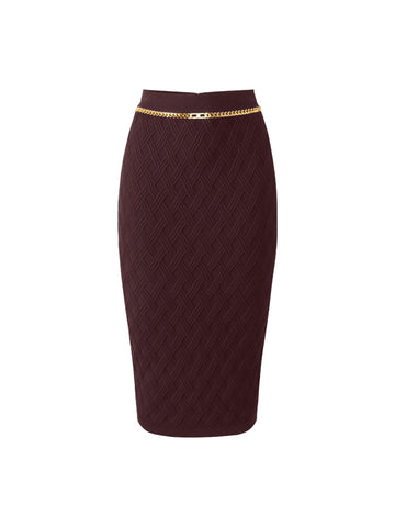 Elisabetta Franchi Gonna in maglia a rombi