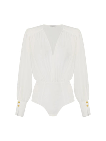 Elisabetta Franchi Camicia a body con drappeggio