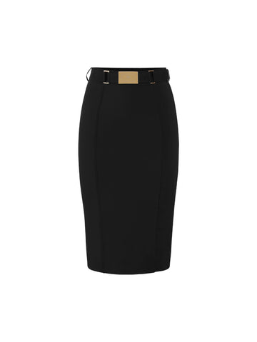 Elisabetta Franchi Gonna con cintura logata