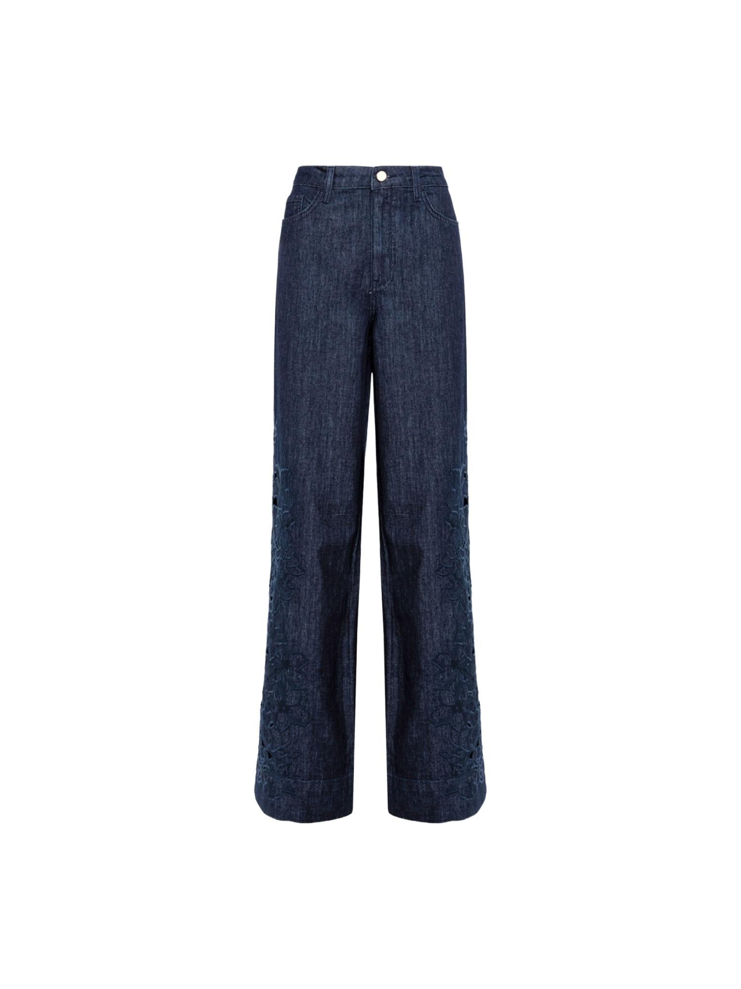 Blugirl Jeans flare con ricamo floreale