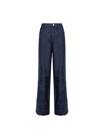 Blugirl Jeans flare con ricamo floreale