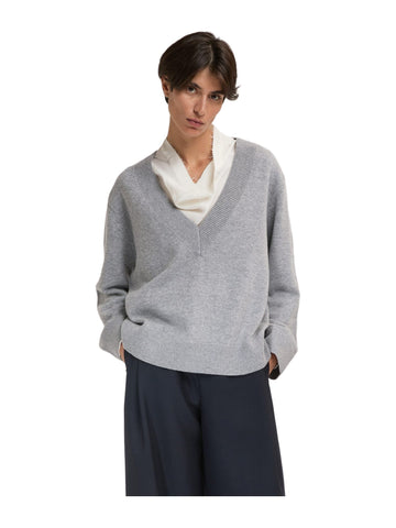 Maglione Over con Scollo a V