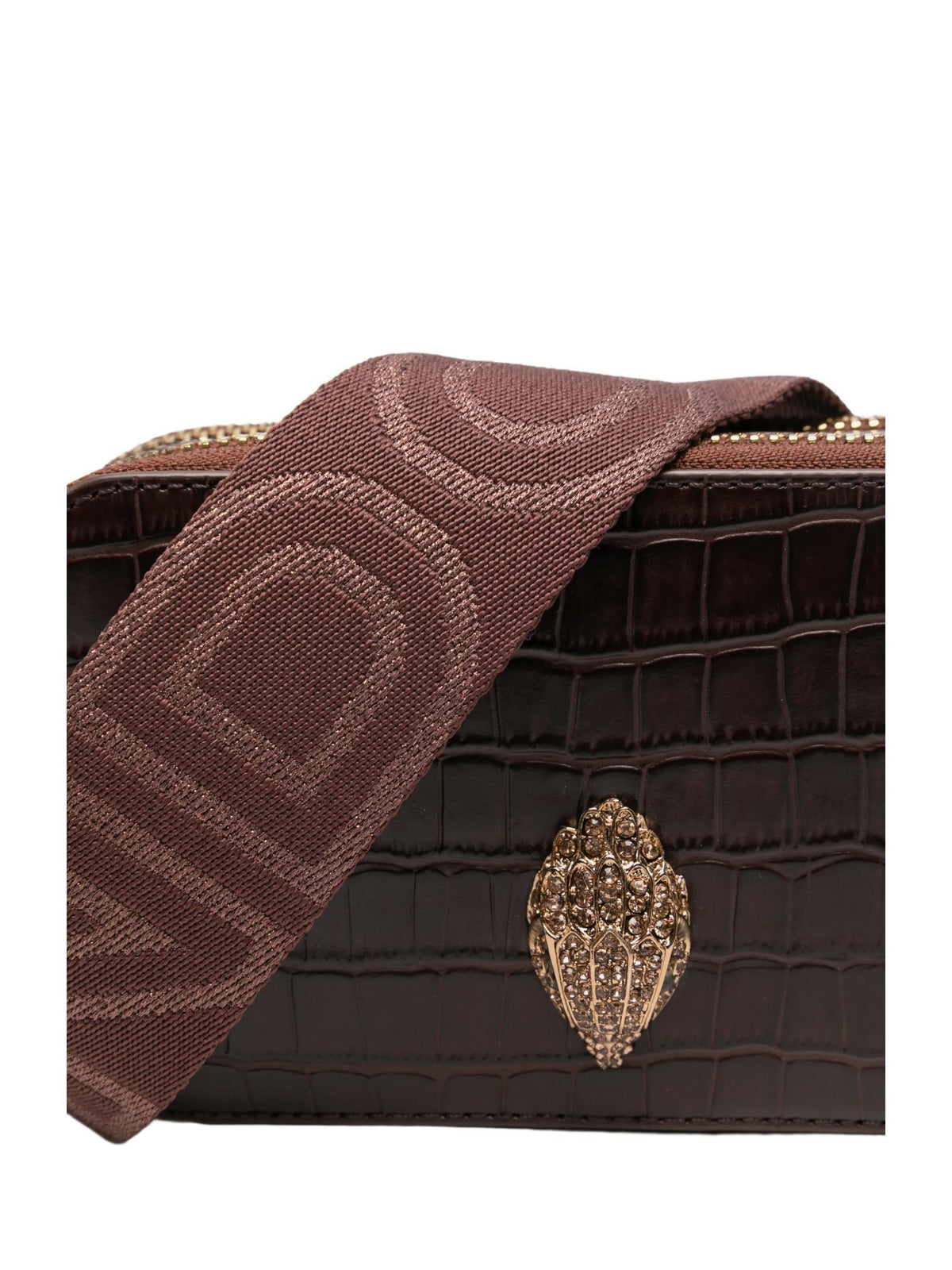 Borsa a tracolla kensington in pelle effetto coccodrillo