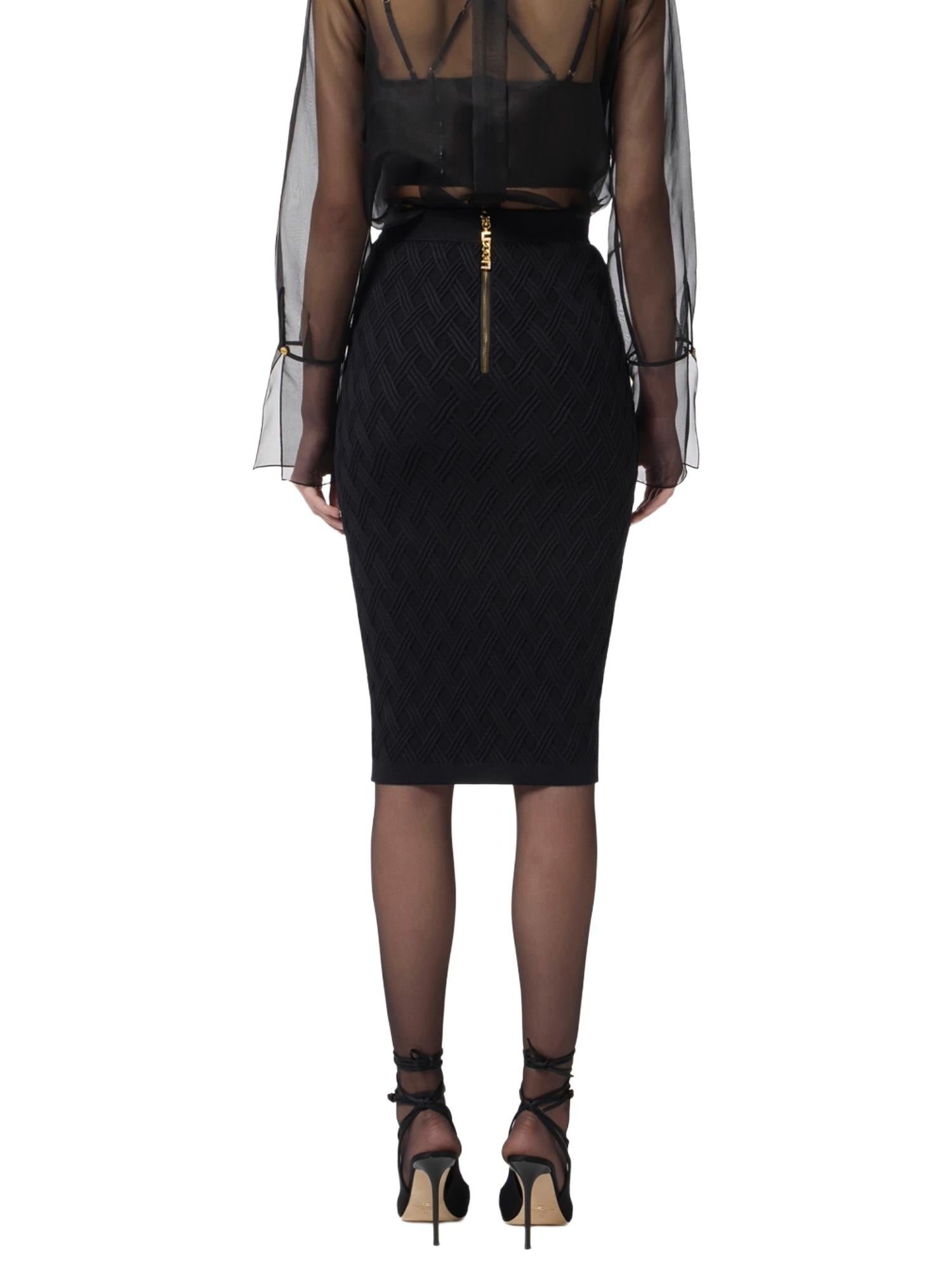 Elisabetta Franchi Gonna in maglia a rombi