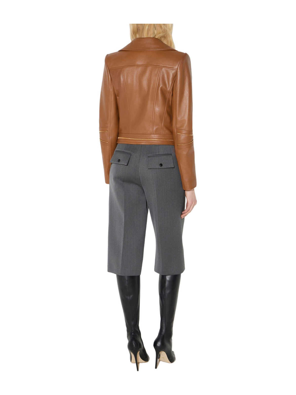 Giacca biker in pelle