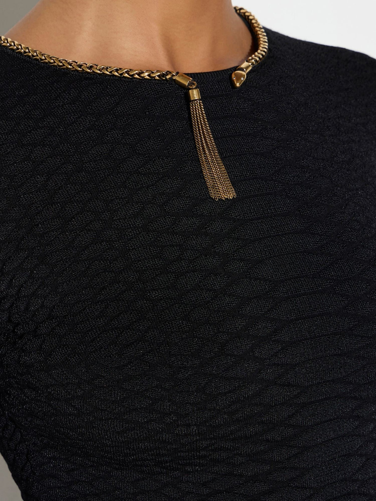 Top in maglia a trama snake